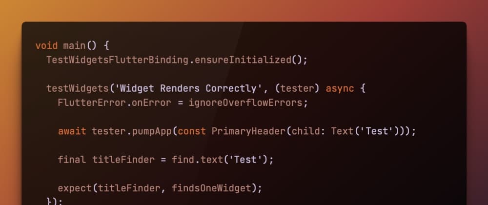 Widget testing: Dealing with Renderflex Overflow Errors