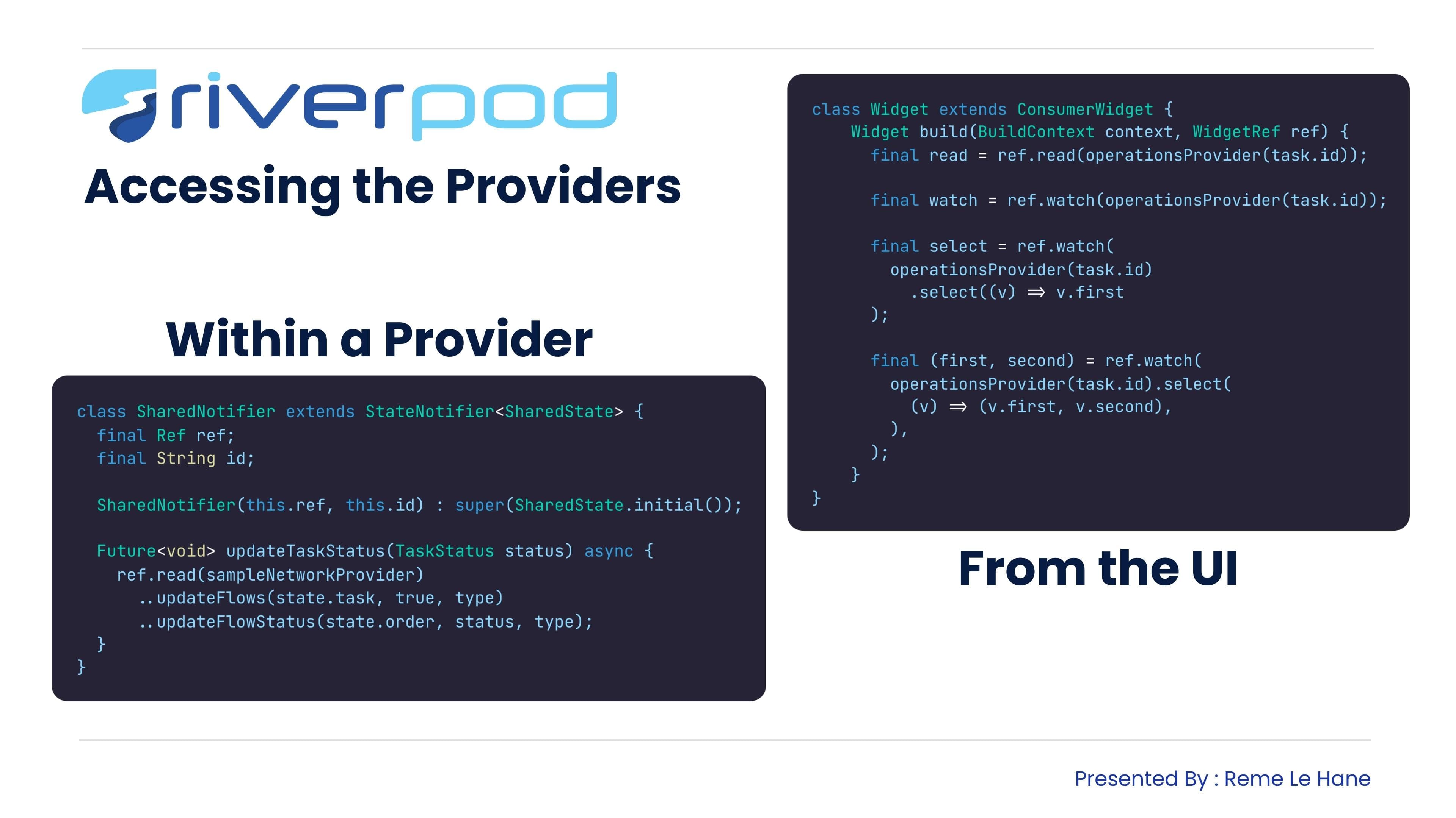 Why Choose Riverpod? - Accessing the Providers